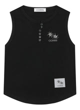 ARINA BUTTON CROP SLEEVELESS (4COLOR)