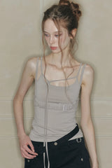 CORSET PANEL TOP grey