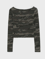 [MADE] Liju Camo Print Long Sleeve T-shirt