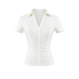 Evara Front Shirring T-shirt