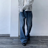 Flared Washed Denim Trousers