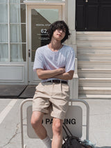 [LANARCH] Basic U-Neck Short Sleeve T-Shirt