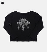 タトゥーオーバー長袖Tシャツ