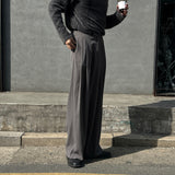 LMN Label Three Tuck Wide Long Slacks (3 colors)