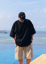ポスオーバーフィットハーフTシャツ