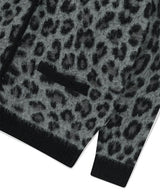 LEOPARD HAIRY KNIT CARDIGAN