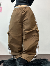 TRACK CARGO STRING PADDING PANTS ❤🖤🤎💚💙5COLOR