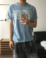 ブルアプリンティングショートスリーブ T