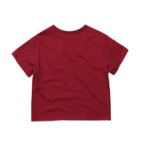 EEERRR ハートレースアートワークセミクロップTシャツ (レッド)