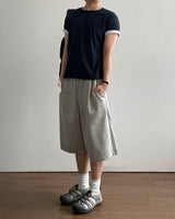 Punch Eyelet Bermuda Sweatpants