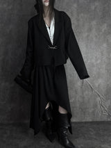 bold buckle cropped jacket (unisex)