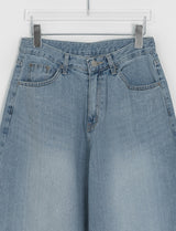 Obe wide denim pants