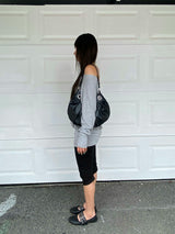 eyelet balloon bag(black)