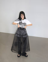 Pleated Slim Long Bootcut Pants
