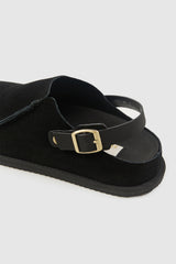 Mellow suede clog mule
