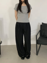 Briki Wide Pintuck Long Slacks