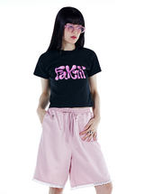 Fakiii グロッシーバルーンTシャツ_ブラック