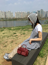 プレイド バックストラップ ワンピース (2color)