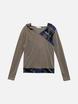 Mode Slim Fit Check Pattern Hoodie (2c)