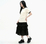 エッセンシャルスタンダード半袖リンガーTシャツ クリーム