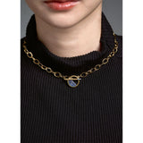Round Toggle Gold Necklace