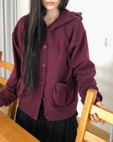 Lamin Pocket Hooded Cardigan