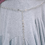 vintage heart chain belt silver