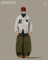 DO RIZE Patch Crop Hoody Zip-up
