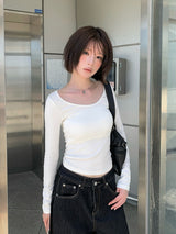 チャリンディープUネック2ウェイレイヤードTシャツ