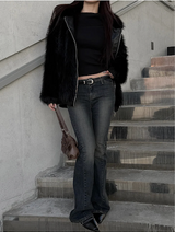 Low slim boots cut pants