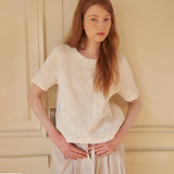 Wrinkle Crop Tee Ivory