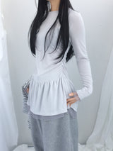 chiffon ruffle line dress