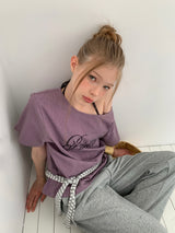 [ORIGINAL] ウィット レタリング ピグメント オフショルダーTシャツ