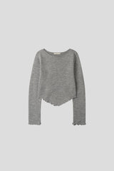 (W)ルフフリルニット