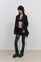 Draped Field Parka / Black