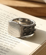NR-304 Square Stud Signet Ring