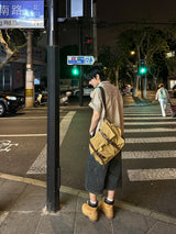 Washed Paneled Bermuda Denim