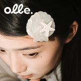 Olle. 鸥莉 オーリー アセテート素材 ハンドメイド シェルシルエットクリップ 上品 韓国風 ヘアアクセサリー