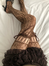 Ribbon Strap Mesh Stocking(4colors)