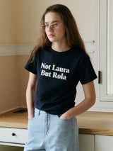 ROLA ロゴ グラフィック Tシャツ ネイビー
