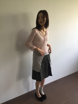 Fold wrap midi skirt (2color)