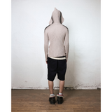 Sprayed Star Knit Hoodie(Beige)