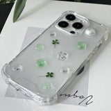 [made]Lucky clover resin phonecase 