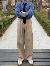 Nerd Two-tuck Cotton Pants