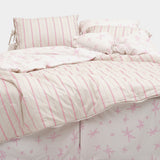Starry Pink Stripe Duvet Cover SSsize(150*210)