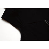 LUNA HOODED CROP 2WAY ZIP UP SLEEVELESS BLACK