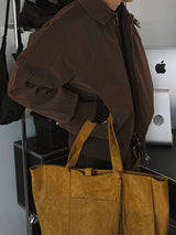 ASCLO Suede Fringe Shopper Bag (2color)