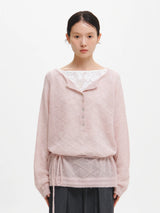HAIRY DIA SHEER KNIT PULLOVER 