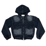 Denim hood jacket