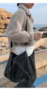 ミンクカラーショートジップアップファージャンパージャケット